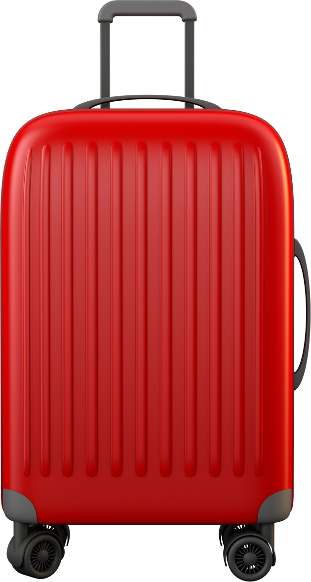 Red suitcase a travel accessory